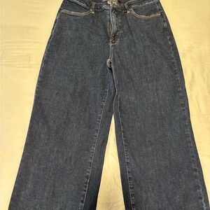 Judy Blue Dark Blue Cropped Wide Leg Jeans